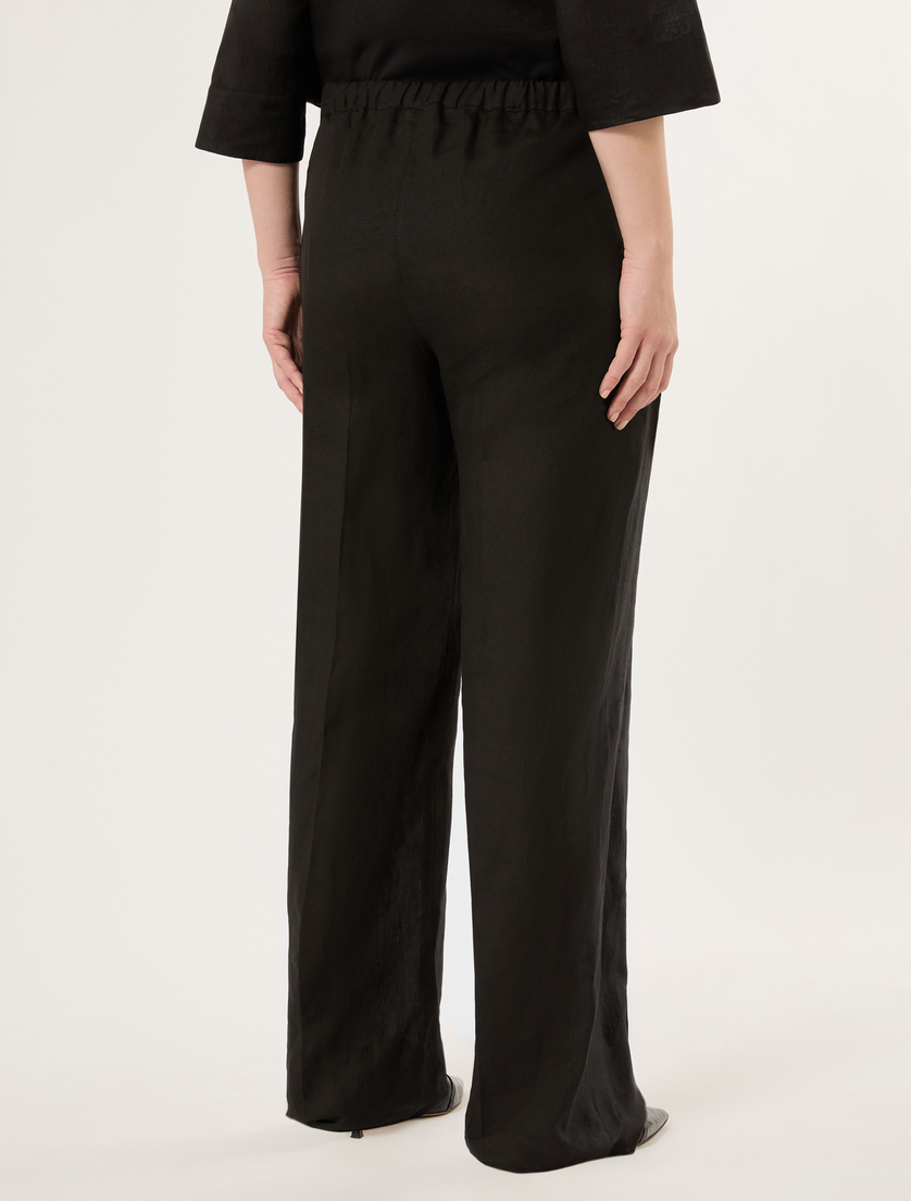 Cotton poplin trousers - BLACK - Marina Rinaldi - 4