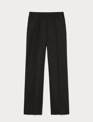 Cotton poplin trousers - BLACK - Marina Rinaldi - 1