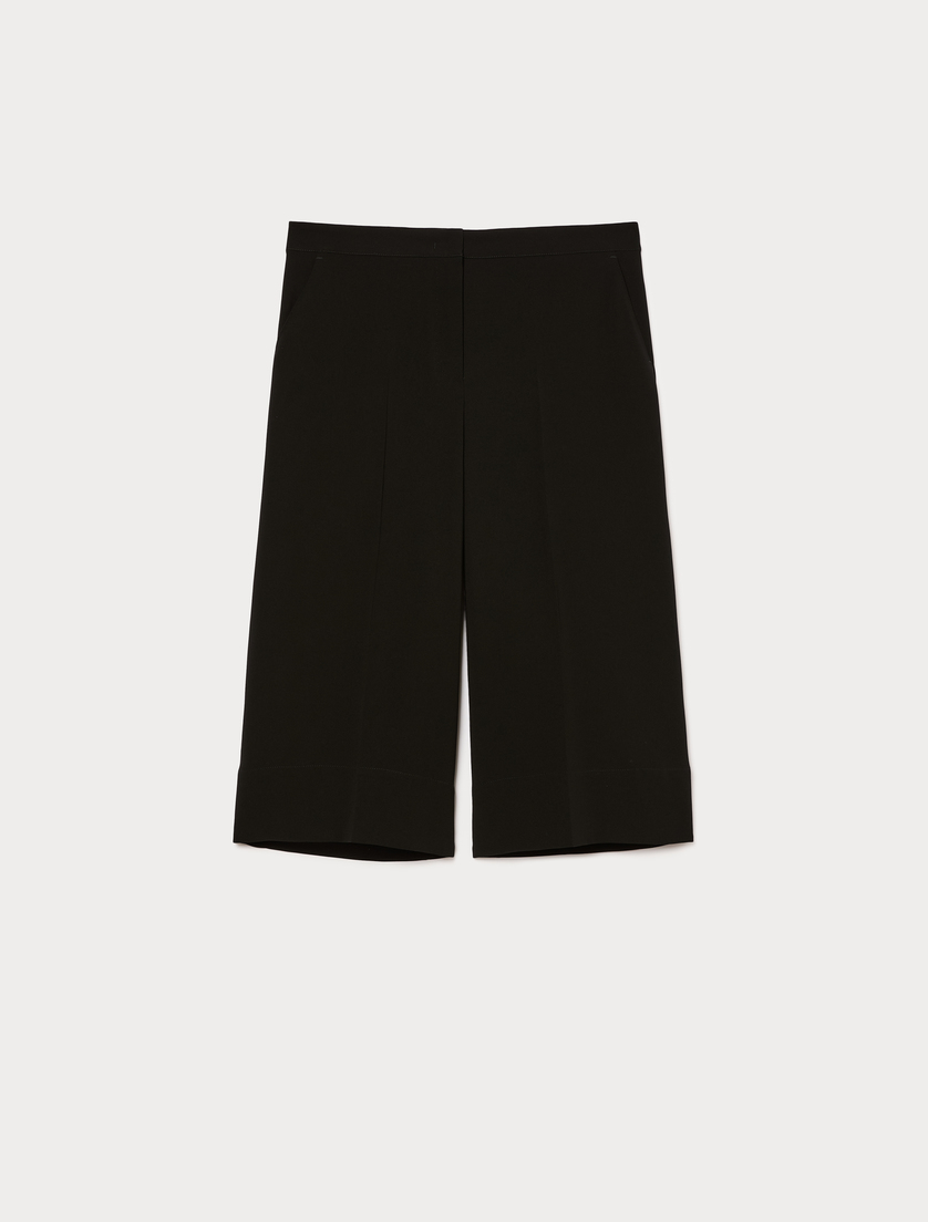 Cropped cady trousers - BLACK - Marina Rinaldi