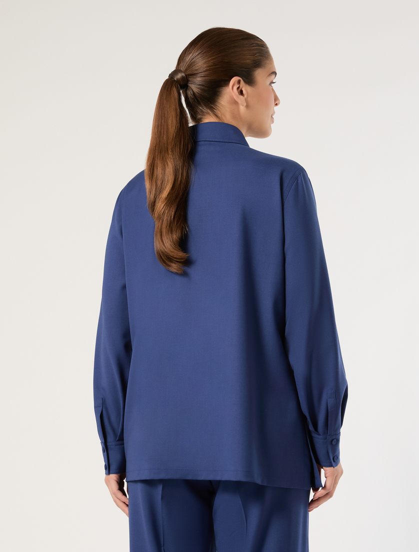Wool tunic - CHINA BLUE - Marina Rinaldi - 4