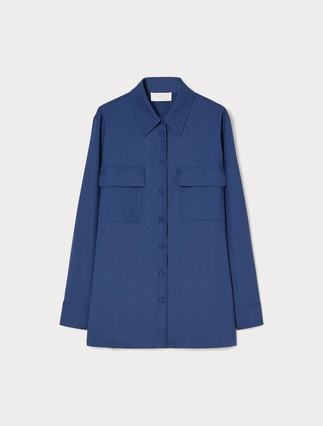 Wool tunic - CHINA BLUE