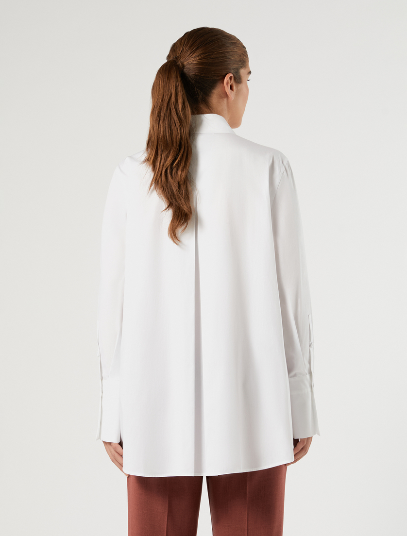 Embroidered poplin tunic - OPTICAL WHITE - Marina Rinaldi - 4