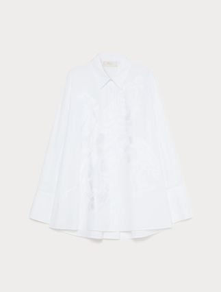 Embroidered poplin tunic - Marina Rinaldi