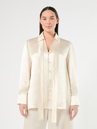 Envers satin tunic - PERLWEISS