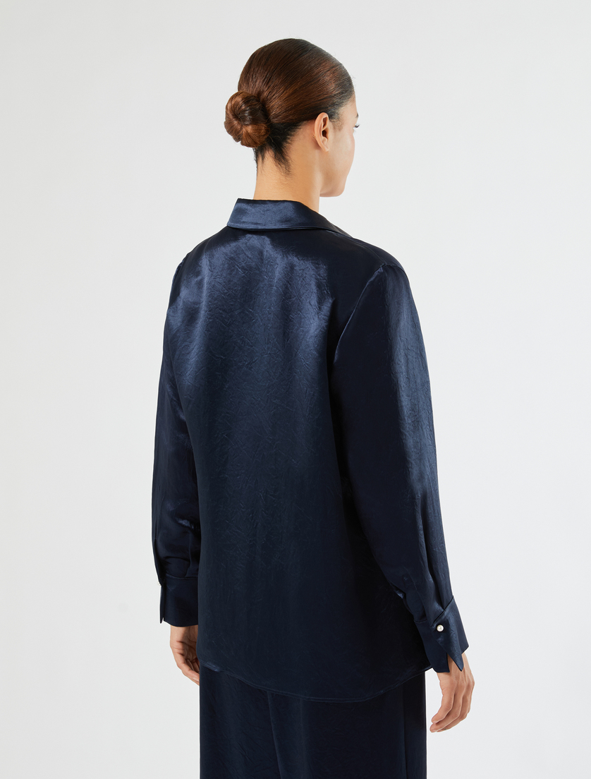 Casacca in enver satin - BLU NOTTE - Marina Rinaldi - 4