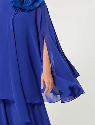 Crepe georgette tunic - CORNFLOWER BLUE - Marina Rinaldi - 5