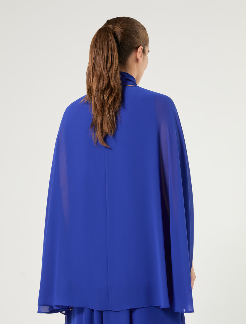 Crepe georgette tunic - CORNFLOWER BLUE - Marina Rinaldi - 4