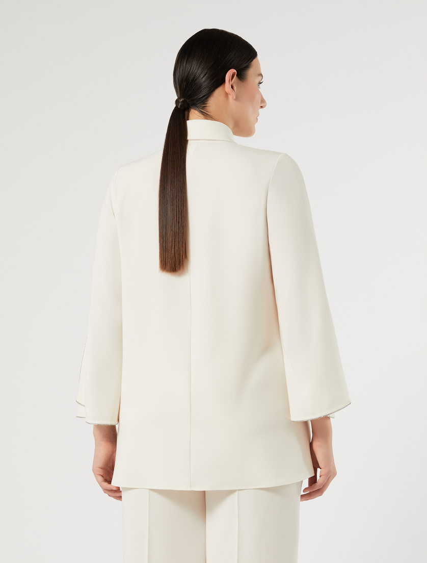 Rhinestone-adorned cady tunic - IVORY - Marina Rinaldi - 4