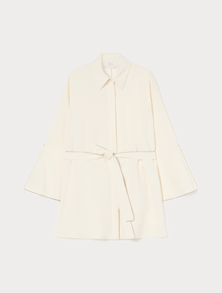 Rhinestone-adorned cady tunic - IVORY - Marina Rinaldi - 1