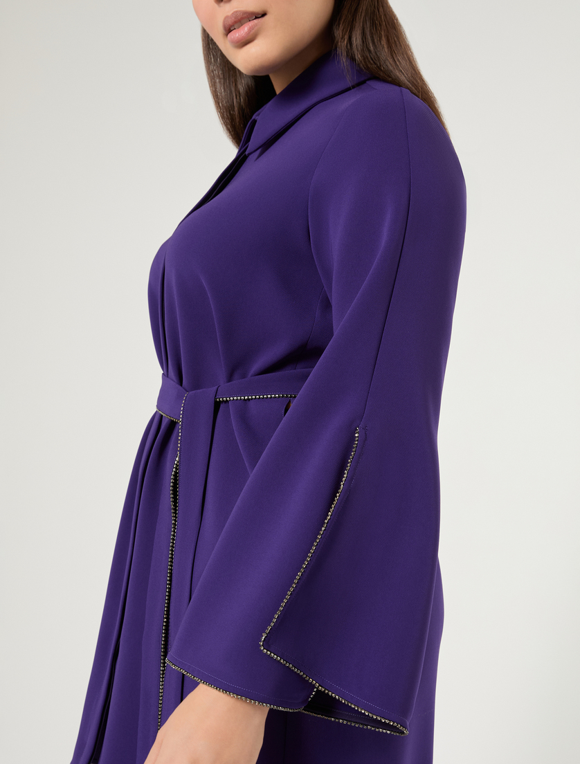 Casacca in cady con strass - VIOLA - Marina Rinaldi - 5