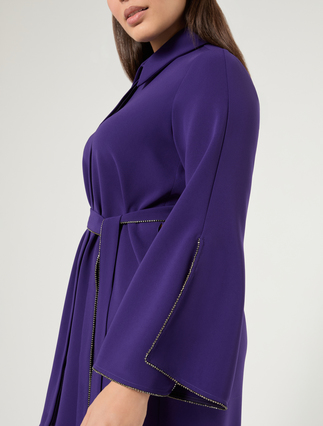 Casacca in cady con strass - VIOLA - Marina Rinaldi - 5