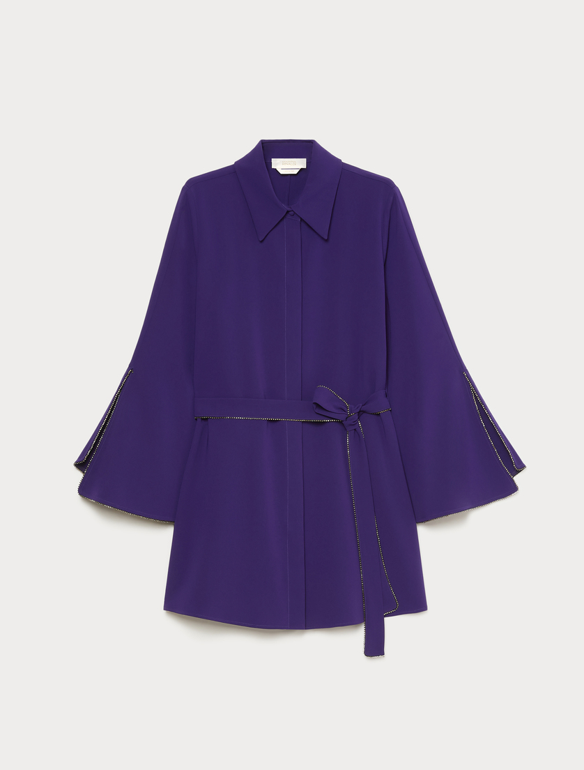 Casacca in cady con strass - VIOLA - Marina Rinaldi
