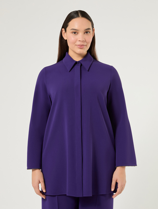 Casacca in cady con strass - VIOLA - Marina Rinaldi - 3