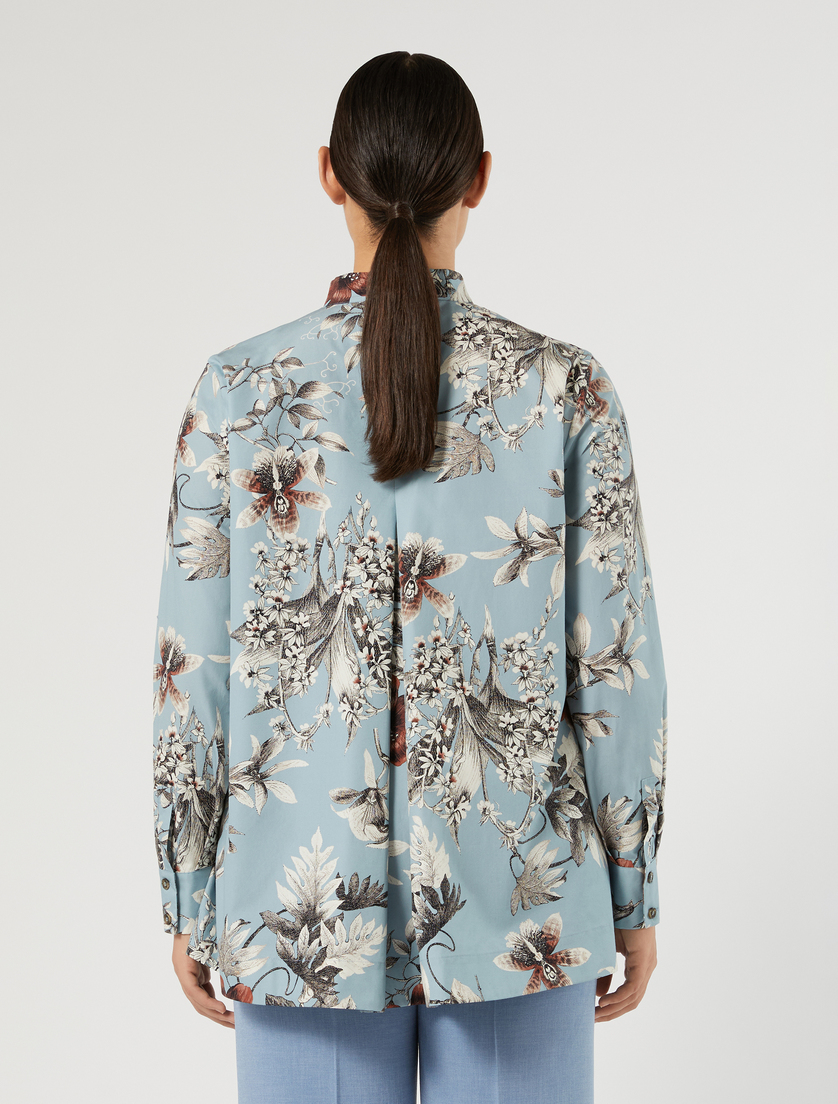 Cotton poplin tunic - LIGHT BLUE - Marina Rinaldi - 4