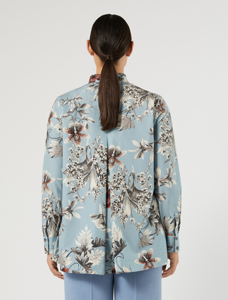 Cotton poplin tunic - LIGHT BLUE - Marina Rinaldi - 4