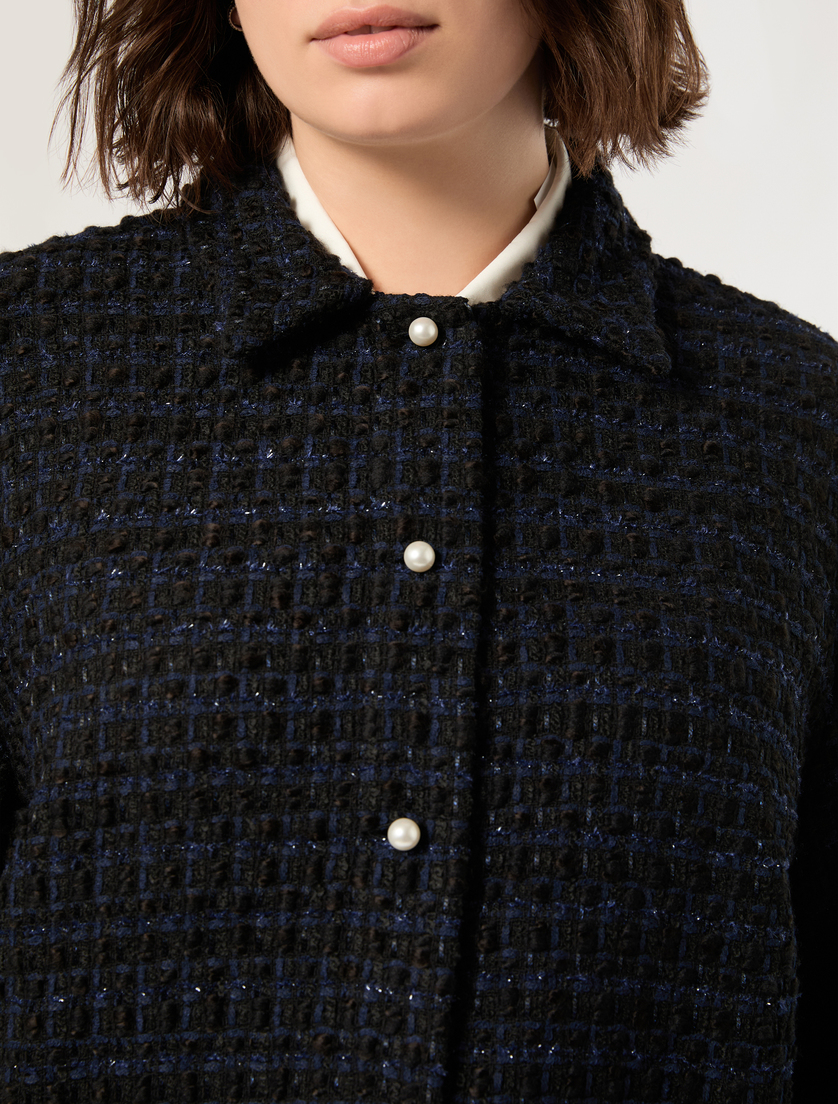 Bouclé fabric tunic - BLUE/BLACK - Marina Rinaldi - 5