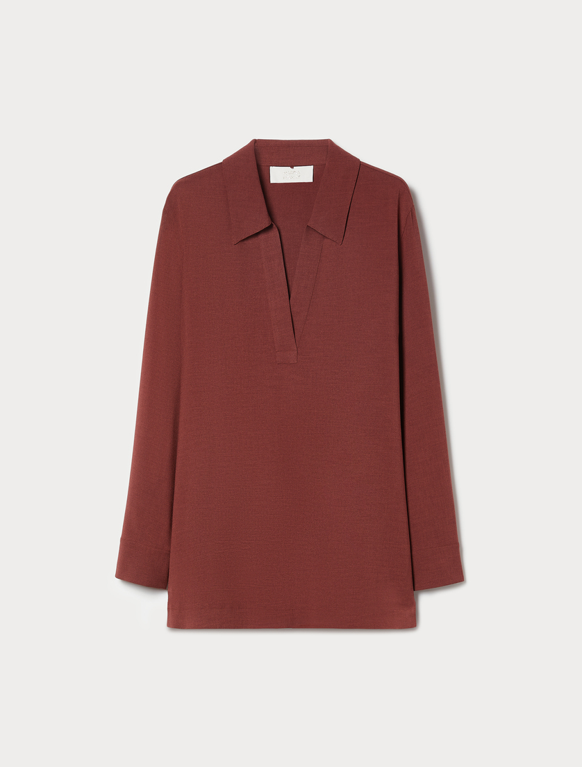 Cady mélange tunic - BRICK RED - Marina Rinaldi