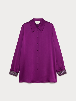 Blusa in crêpe envers satin - Marina Rinaldi