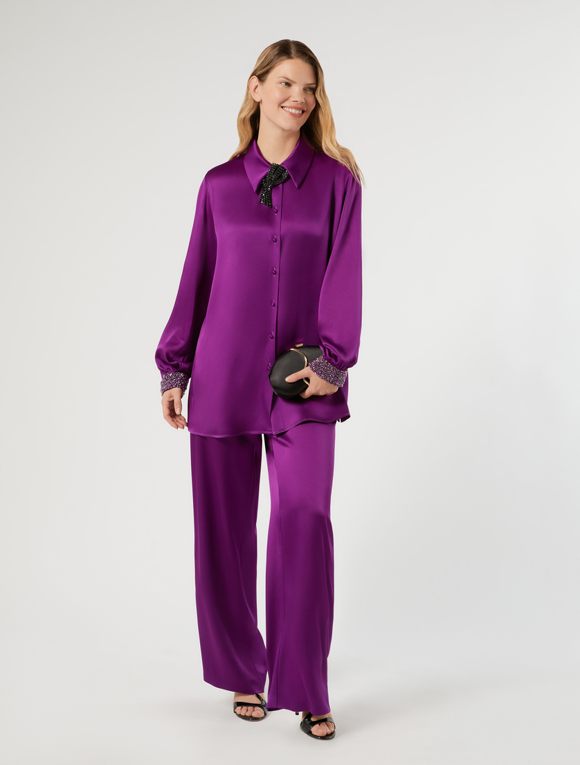 Blusa in crêpe envers satin - Marina Rinaldi