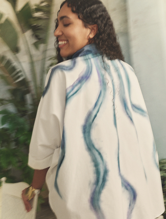 Cotton poplin tunic - ICE