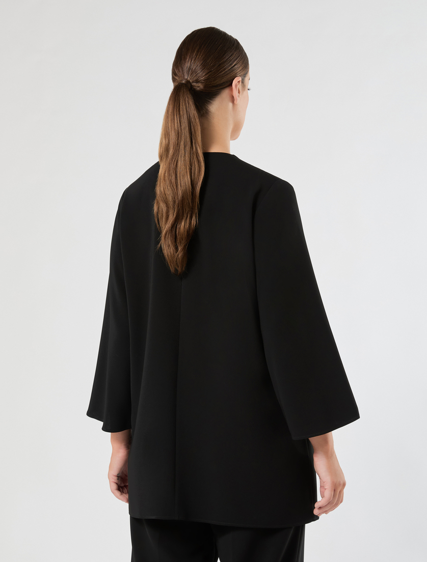 Embroidered cady tunic - BLACK - Marina Rinaldi - 4