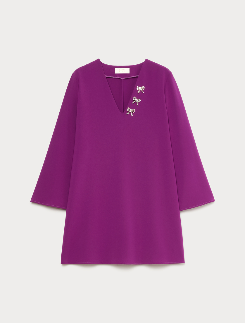 Tunica in cady con ricamo - FUXIA VIOLA - Marina Rinaldi