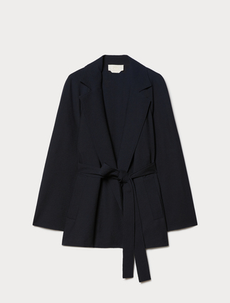 Seersucker open-front tunic - Marina Rinaldi