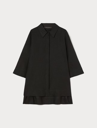 Camisola de tela de lino - NEGRO - Marina Rinaldi - 1
