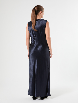 Envers satin dress - MIDNIGHTBLUE - Marina Rinaldi - 4