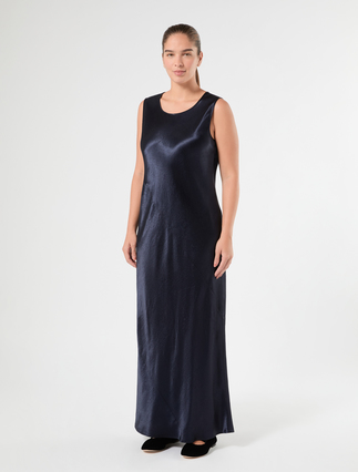 Envers satin dress - MIDNIGHTBLUE