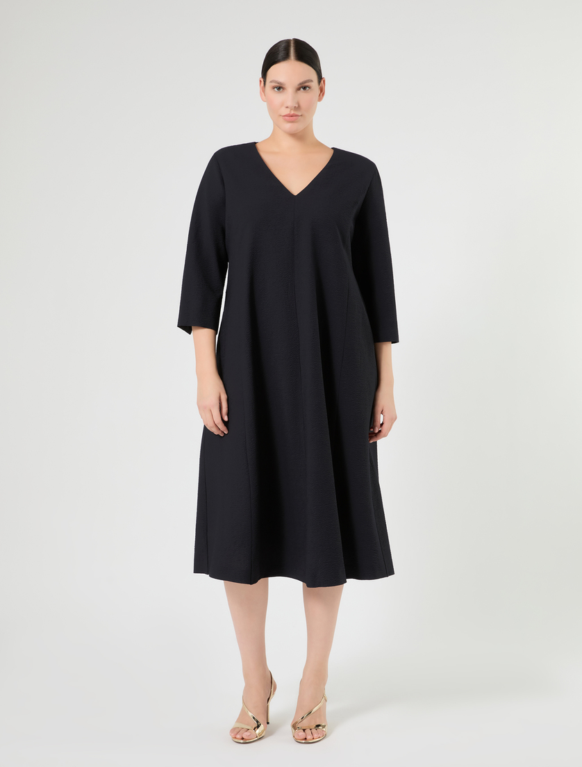 Robe en seersucker - BLEU NUIT - Marina Rinaldi - 3