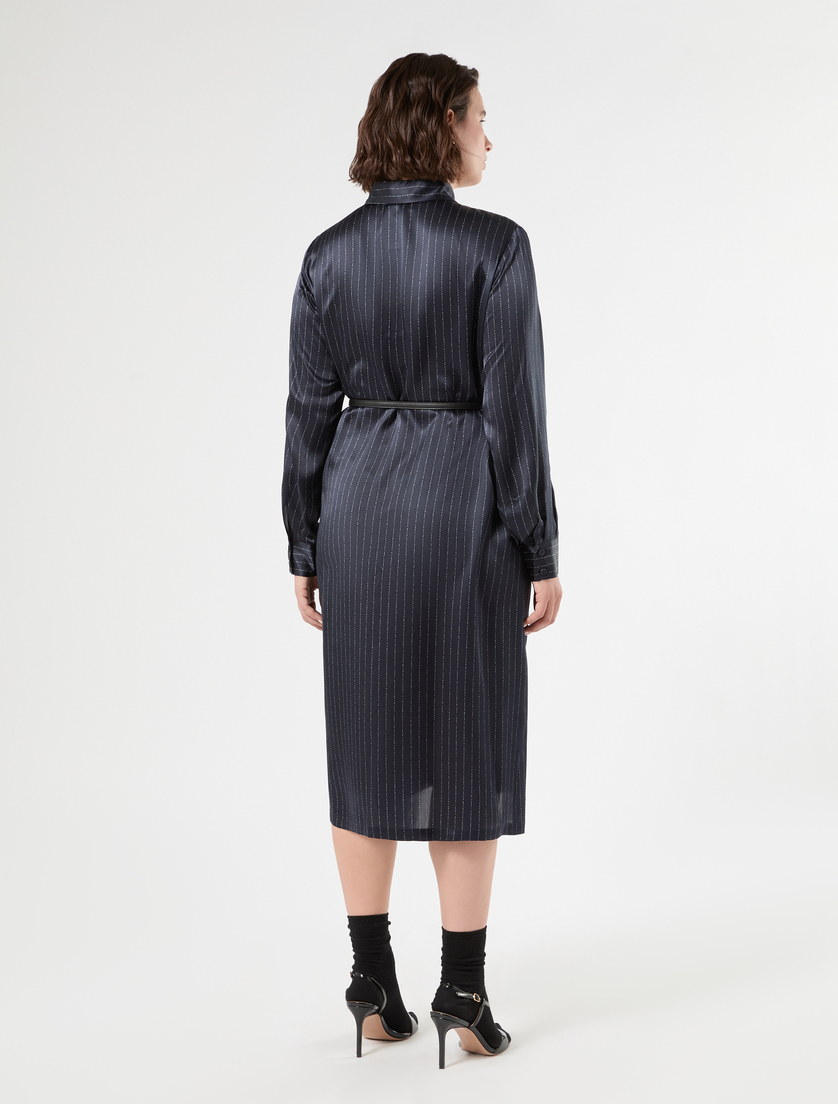 Silk satin dress - MIDNIGHTBLUE - Marina Rinaldi - 4
