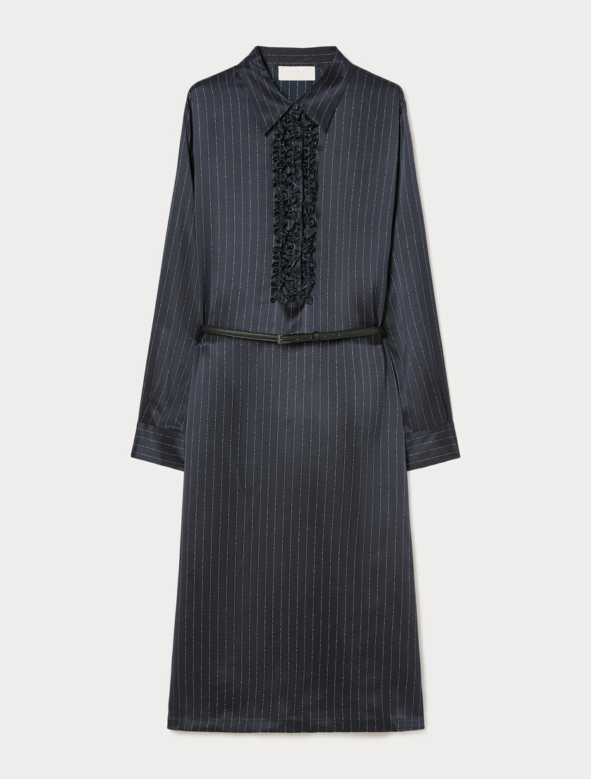 Silk satin dress - MIDNIGHTBLUE - Marina Rinaldi