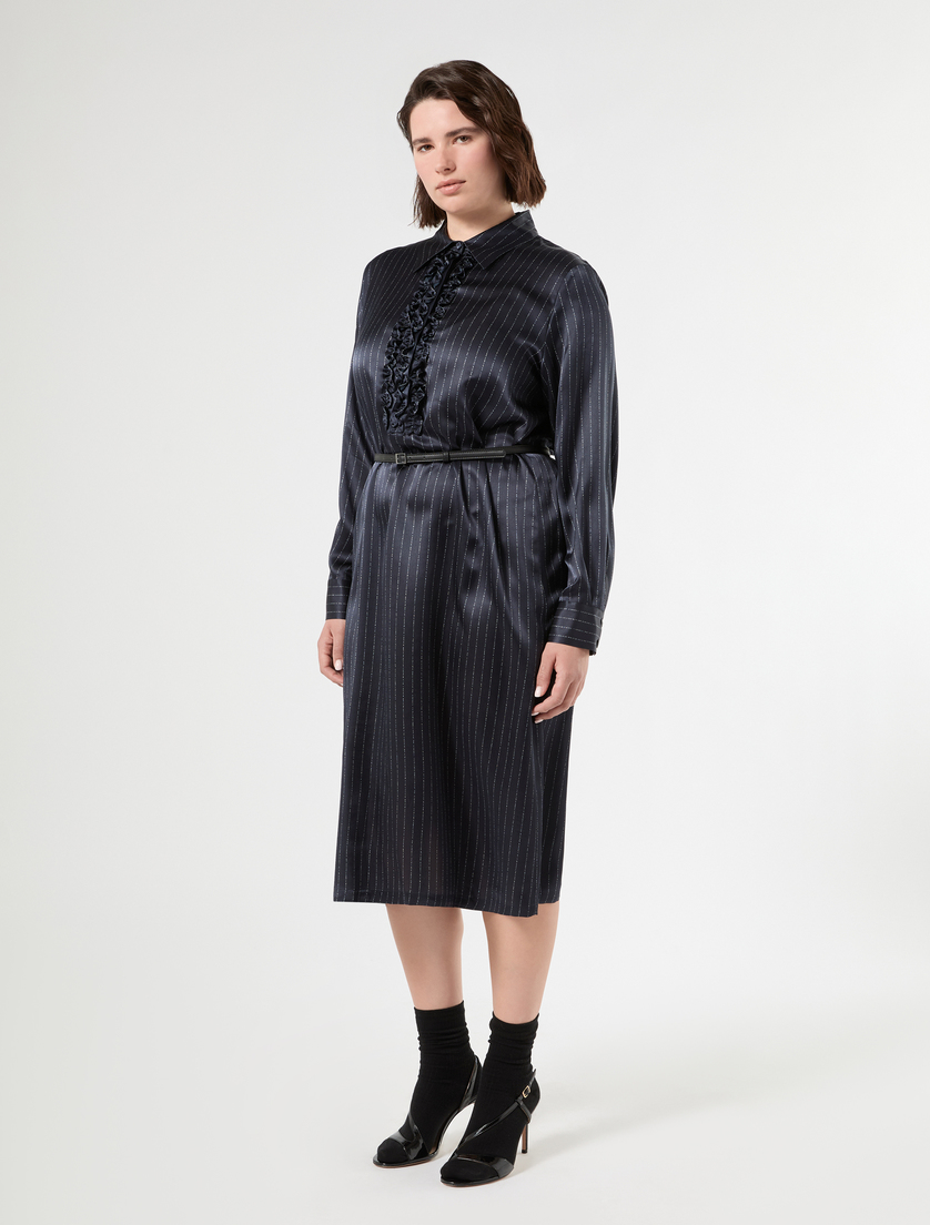 Silk satin dress - MIDNIGHTBLUE - Marina Rinaldi - 3