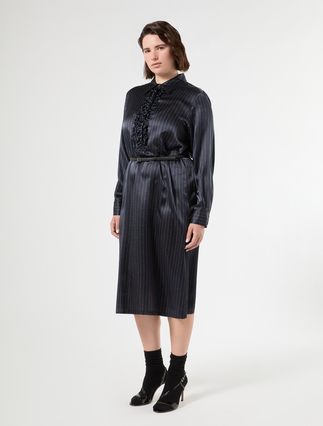 Silk satin dress - MIDNIGHTBLUE - Marina Rinaldi - 3