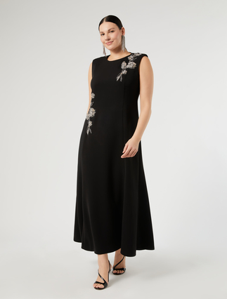 Robe en cady avec broderie - Marina Rinaldi