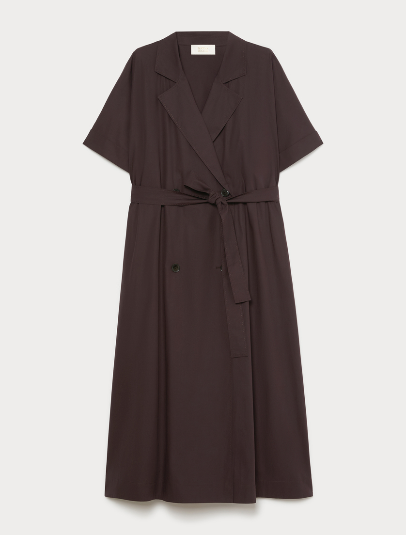 Kleid aus Baumwollpopeline - BRAUN - Marina Rinaldi