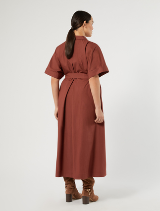 Cotton poplin dress - RUST - Marina Rinaldi - 4