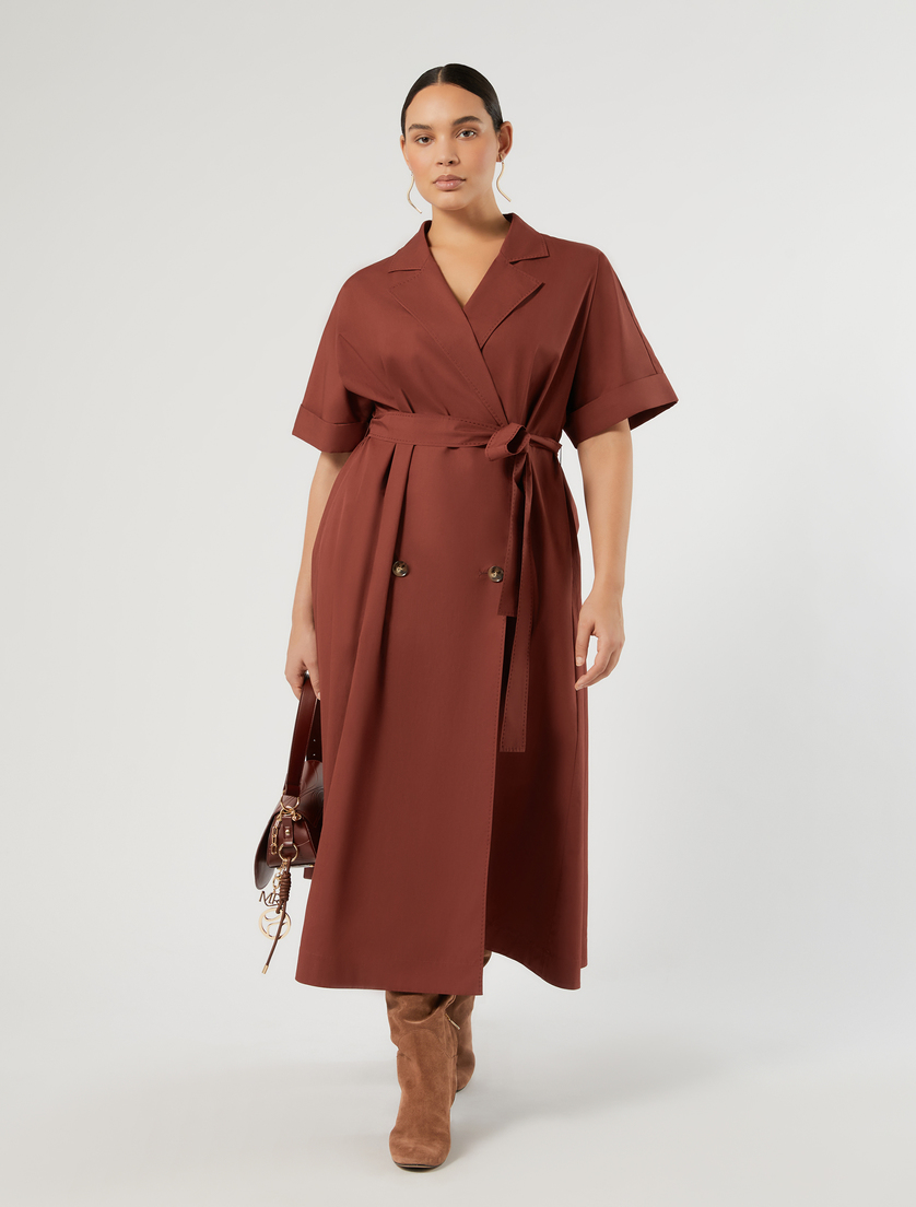 Cotton poplin dress - RUST - Marina Rinaldi - 2
