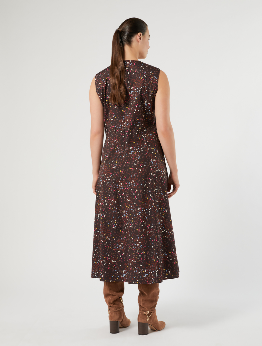 Cotton poplin dress - BROWN - Marina Rinaldi - 4