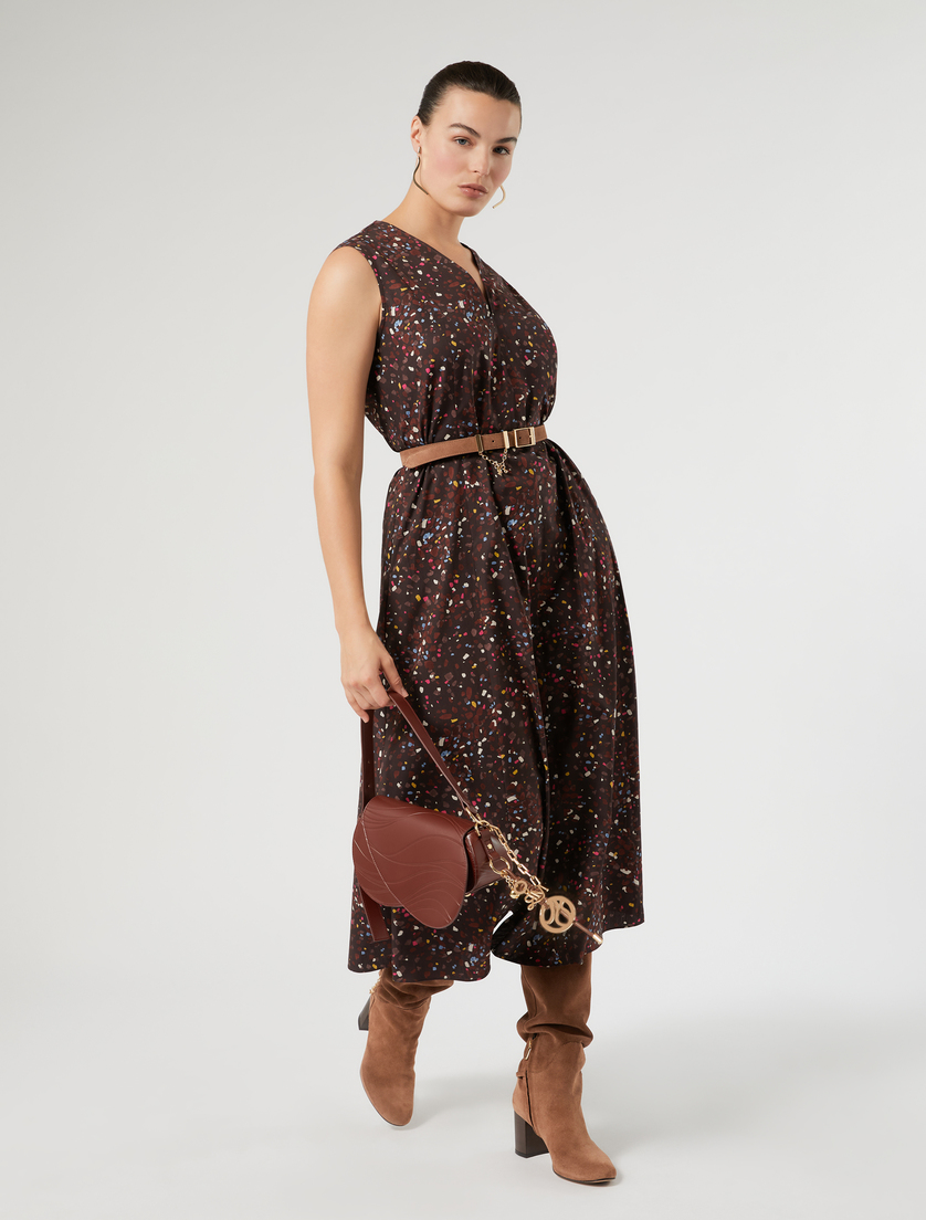 Cotton poplin dress - BROWN - Marina Rinaldi - 2