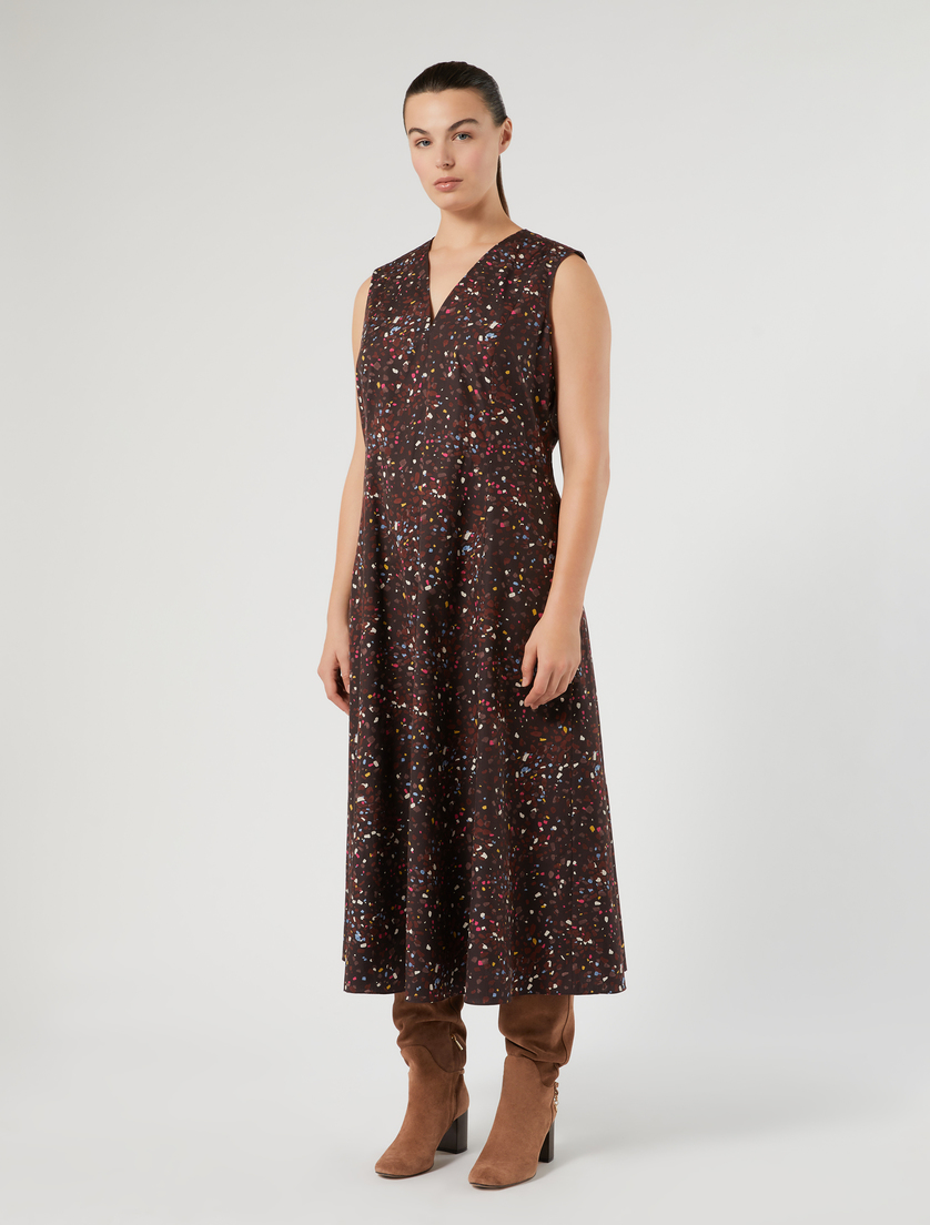 Cotton poplin dress - BROWN - Marina Rinaldi - 3