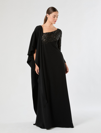 Crêpe cady dress with sequins - Marina Rinaldi