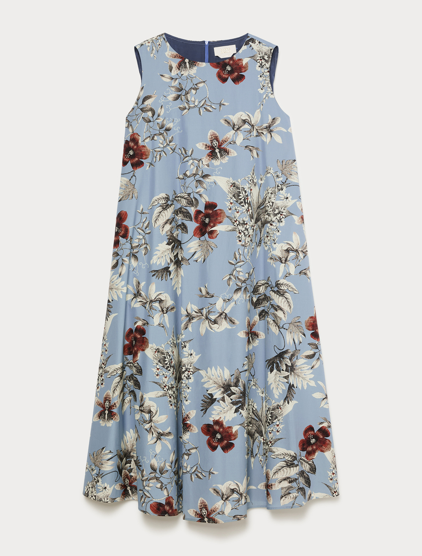 Robe en popeline imprimée - AZURE - Marina Rinaldi