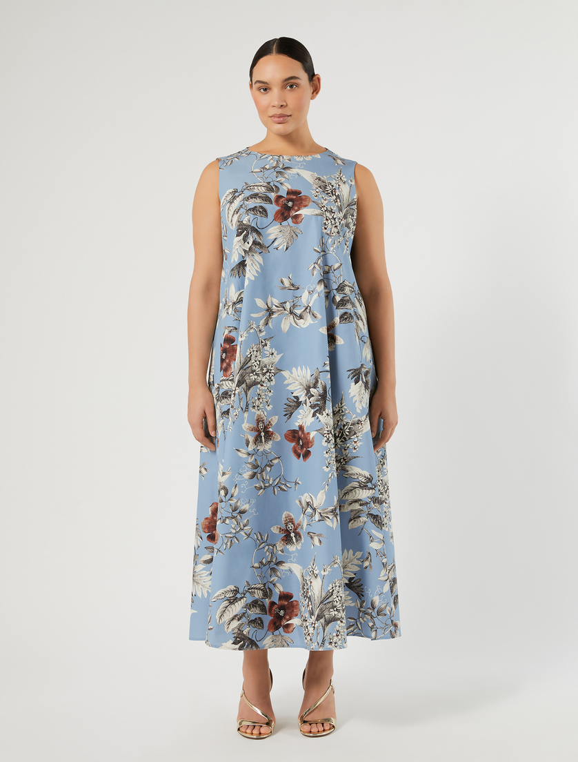 Robe en popeline imprimée - AZURE - Marina Rinaldi - 3