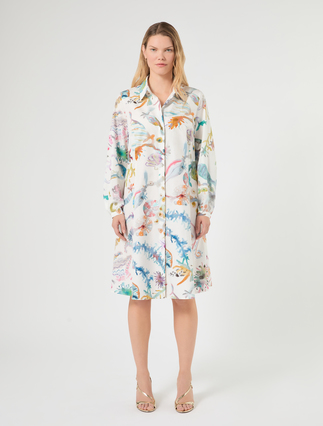 Poplin print dress - ICE