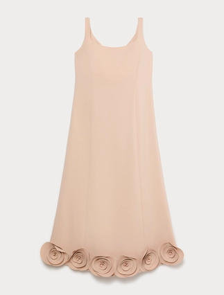 Rose-detail cady dress - Marina Rinaldi