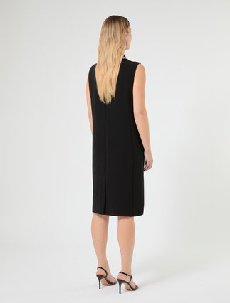Robe en cady avec incrustation - NOIR - Marina Rinaldi - 4