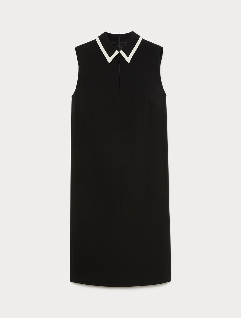 Robe en cady avec incrustation - NOIR - Marina Rinaldi