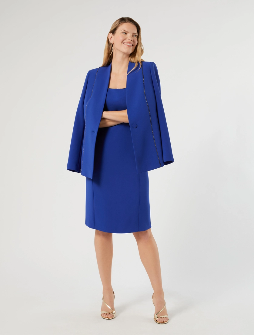 Rhinestone-adorned cady dress - Marina Rinaldi